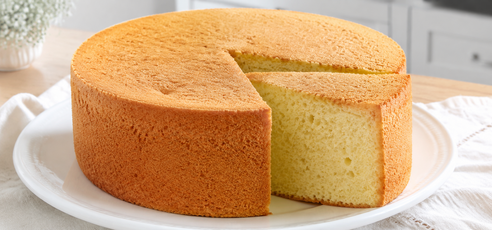 Pão de ló de leite fervendo